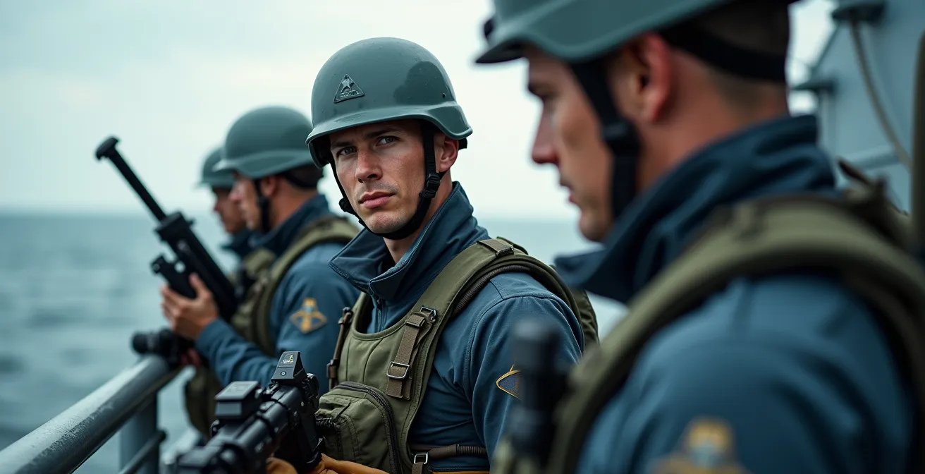 Procédure d'arraisonnement d'un navire suspect en haute mer