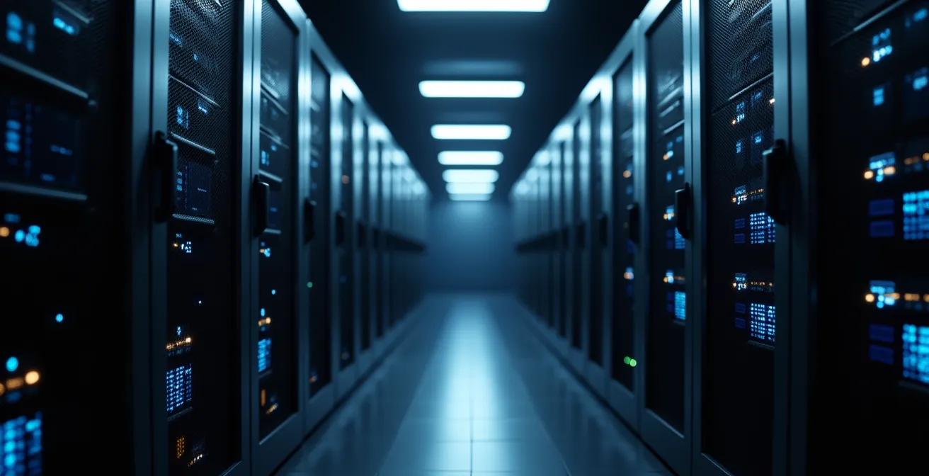 Salle de serveurs sécurisée avec architecture de protection des données souveraines