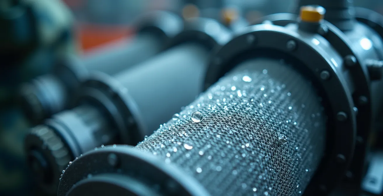 Installation mobile de traitement d'eau par osmose inverse sur terrain militaire